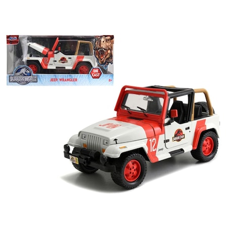Endless Games 1 by 24 Scale Diecast 1992 Jeep Wrangler Jurassic World Movie Model Car EN3476473
